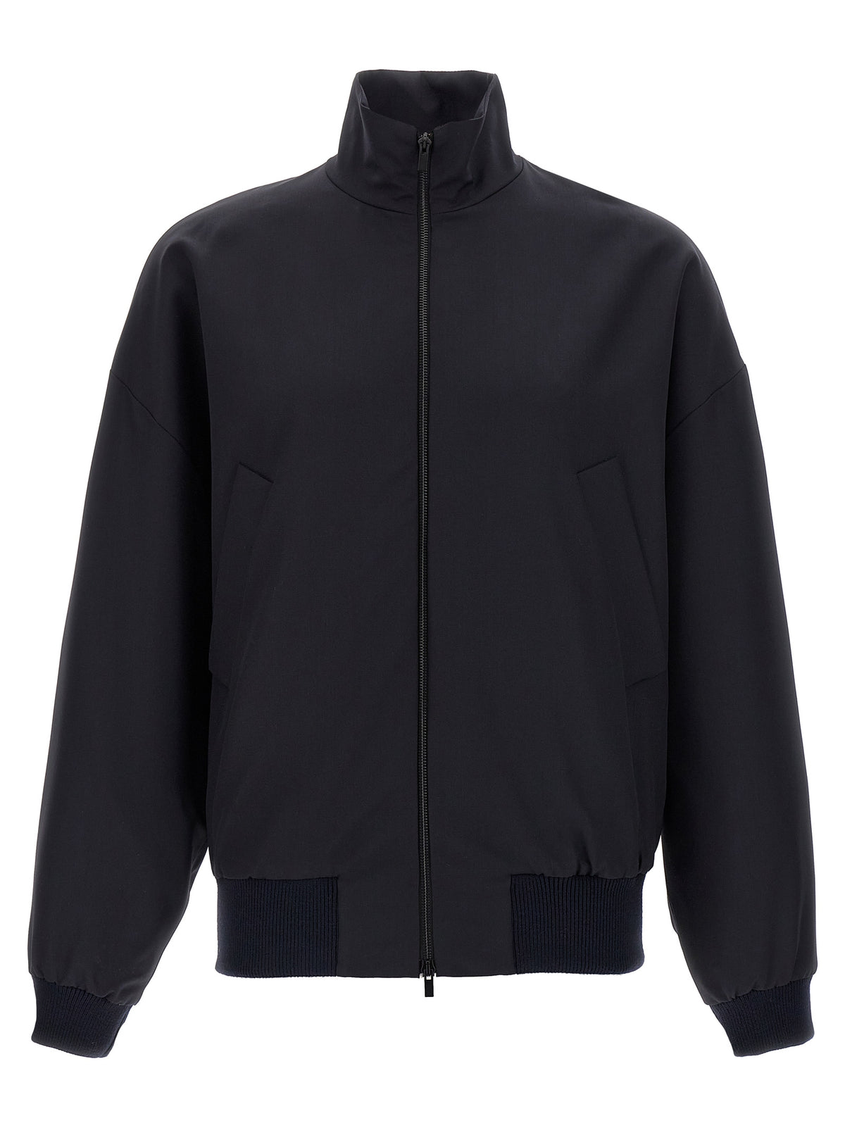 Fear Of God Blaue Jacke aus reiner Schurwolle in voller Länge