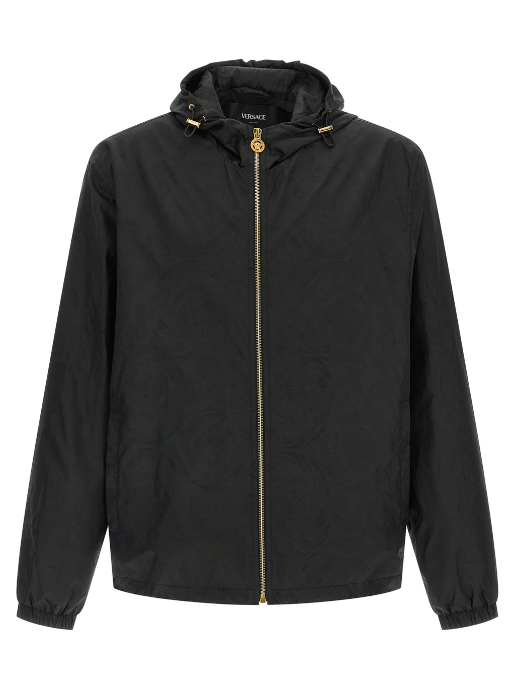 Versace Schwarze Nylon-Shell-Jacke