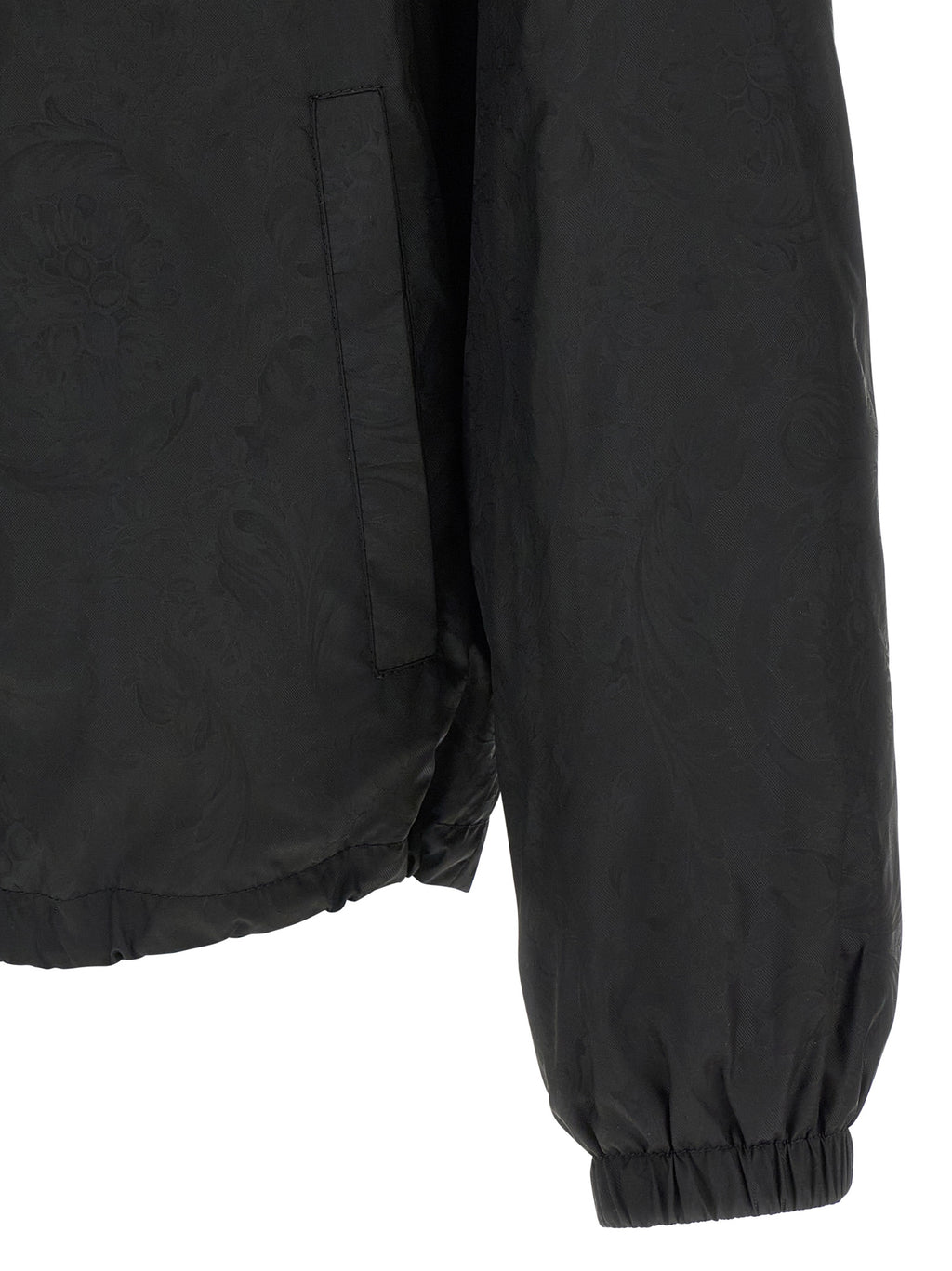 Versace Schwarze Nylon-Shell-Jacke