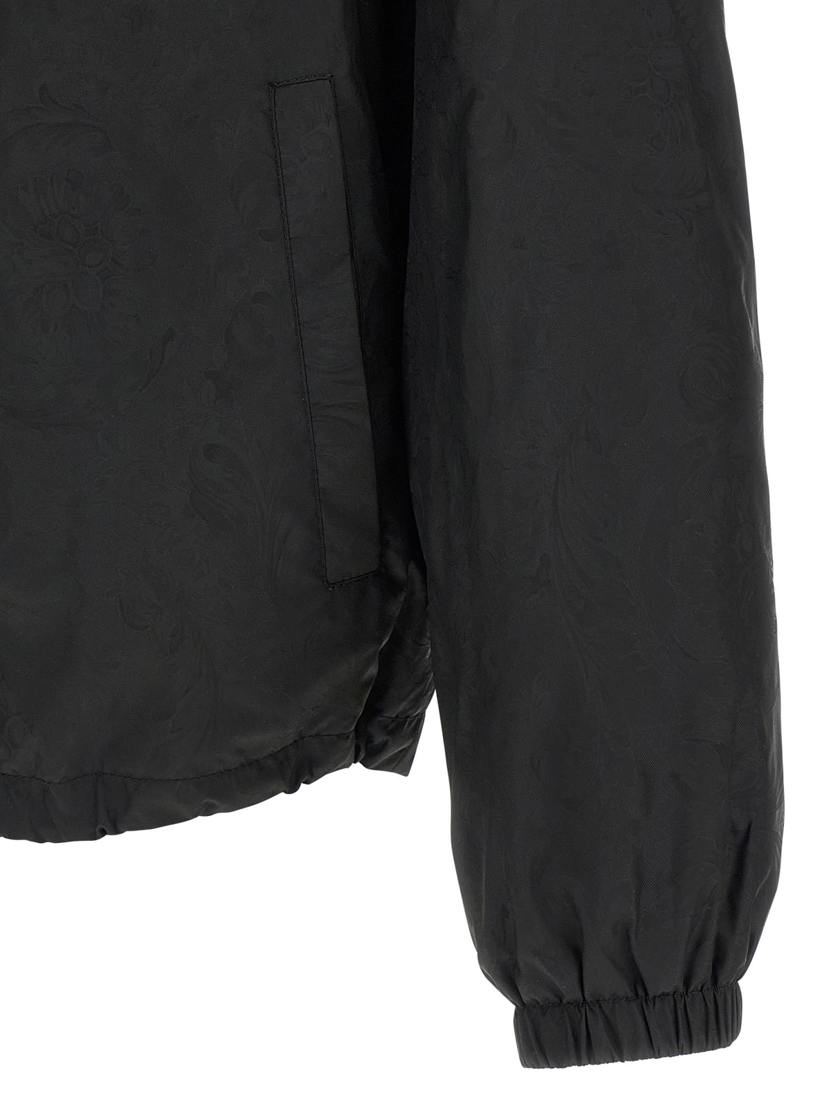 Versace Schwarze Nylon-Shell-Jacke
