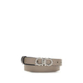 Ferragamo Grauer Kalbsleder Bos Taurus Regular Gürtel