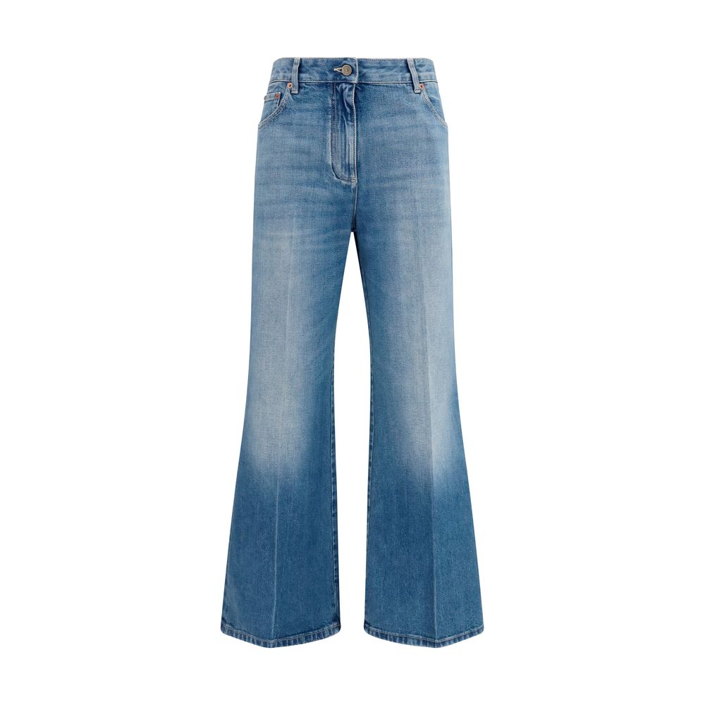 Valentino Blaue Jeans aus Baumwolle im geraden Schnitt
