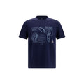 Brunello Cucinelli Blaues Baumwoll-T-Shirt