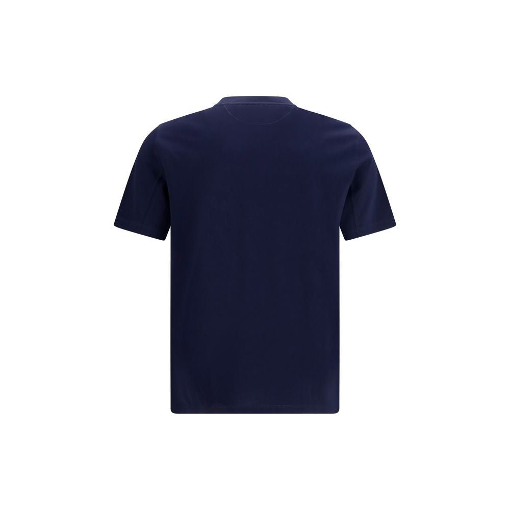 Brunello Cucinelli Blaues Baumwoll-T-Shirt
