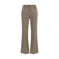 Brunello Cucinelli Braune Baumwollhose mit ausgestelltem Bein