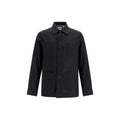 Brunello Cucinelli Schwarze Jeansjacke aus Leinen