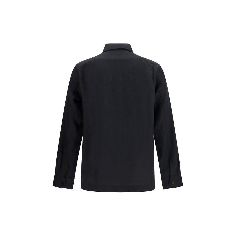 Brunello Cucinelli Schwarze Jeansjacke aus Leinen