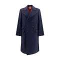 Brunello Cucinelli Blauer Wollmantel Oves Aries