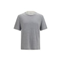 Brunello Cucinelli Graues Baumwoll-T-Shirt