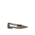 Brunello Cucinelli Graue Leder-Ballerinas