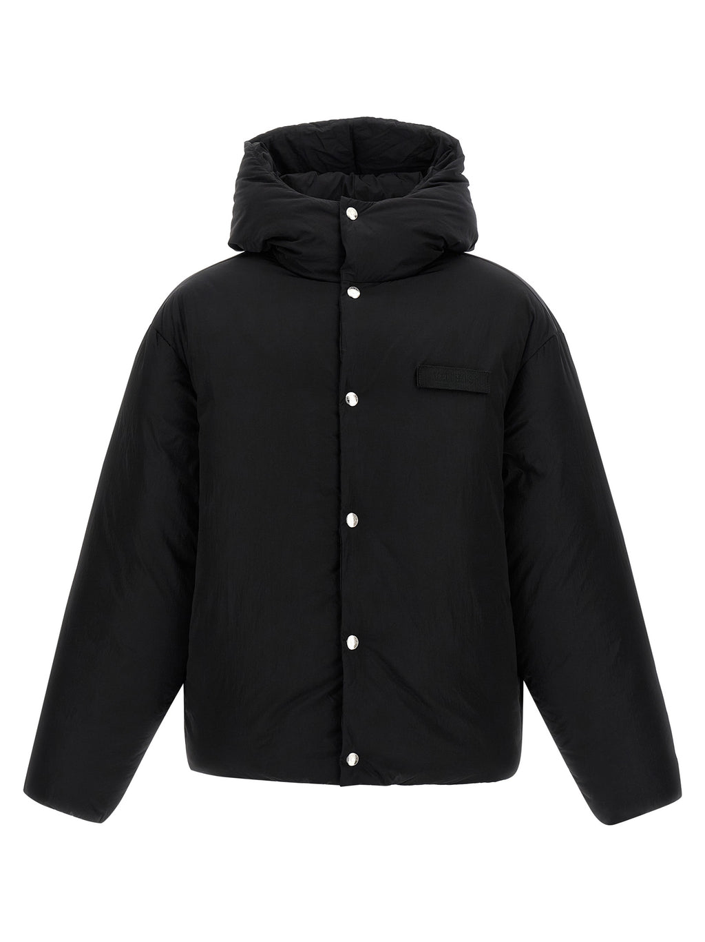 Jacquemus Schwarze Polyamid-Jacke in voller Länge