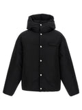 Jacquemus Schwarze Polyamid-Jacke in voller Länge