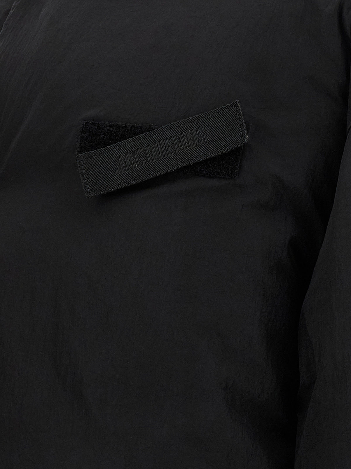 Jacquemus Schwarze Polyamid-Jacke in voller Länge