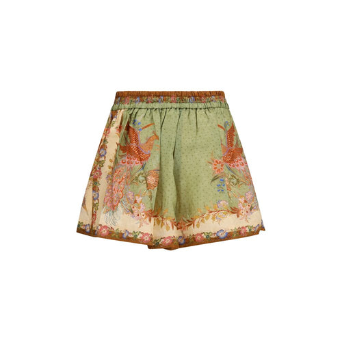 Zimmermann Mehrfarbige Cargo-Shorts aus Seide
