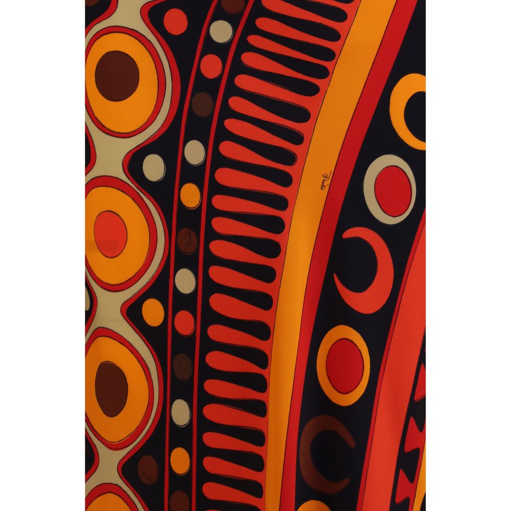Emilio Pucci Langer Rock aus Viskose in Orange
