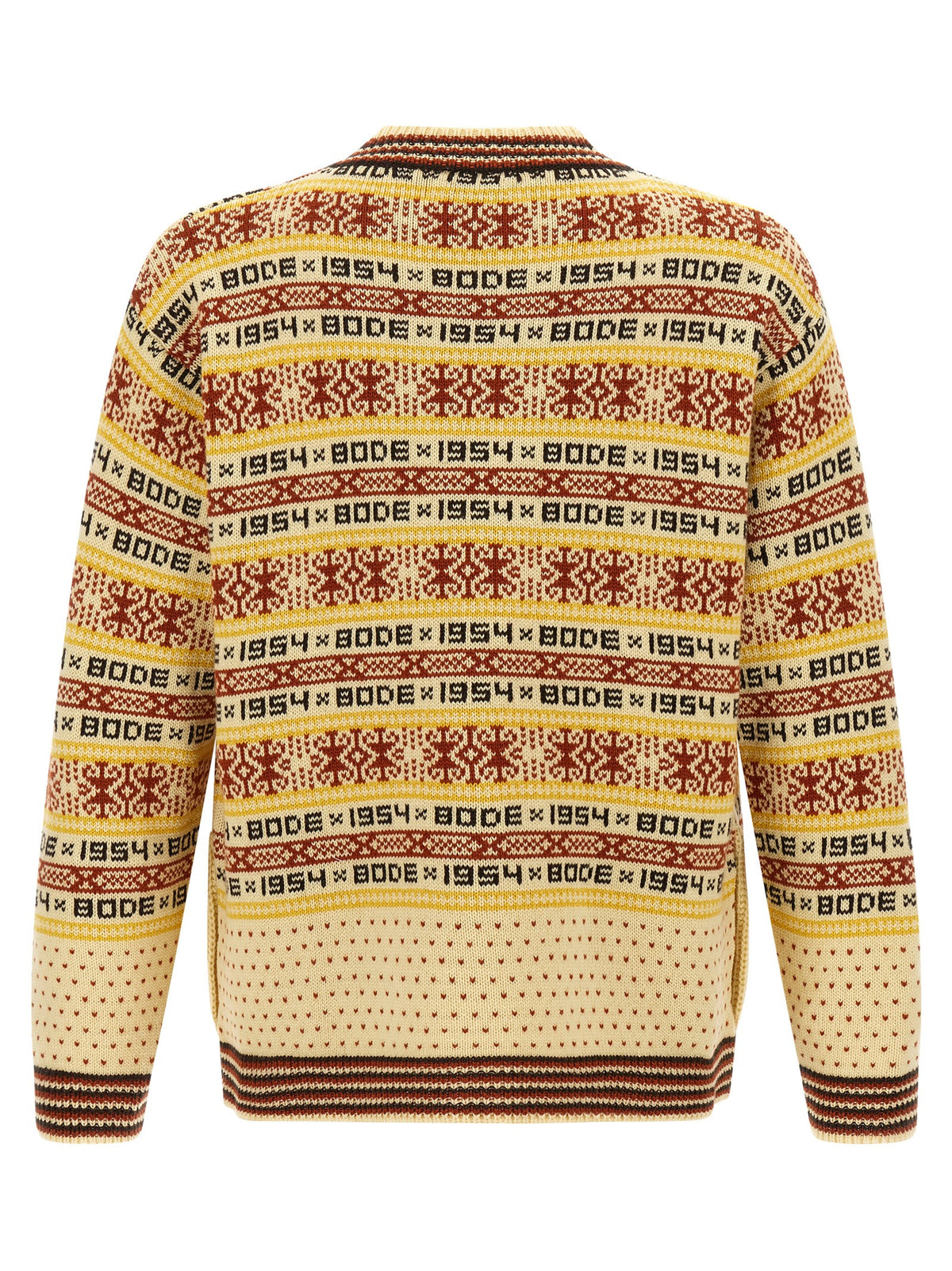 BODE Mehrfarbige Wollstrickjacke