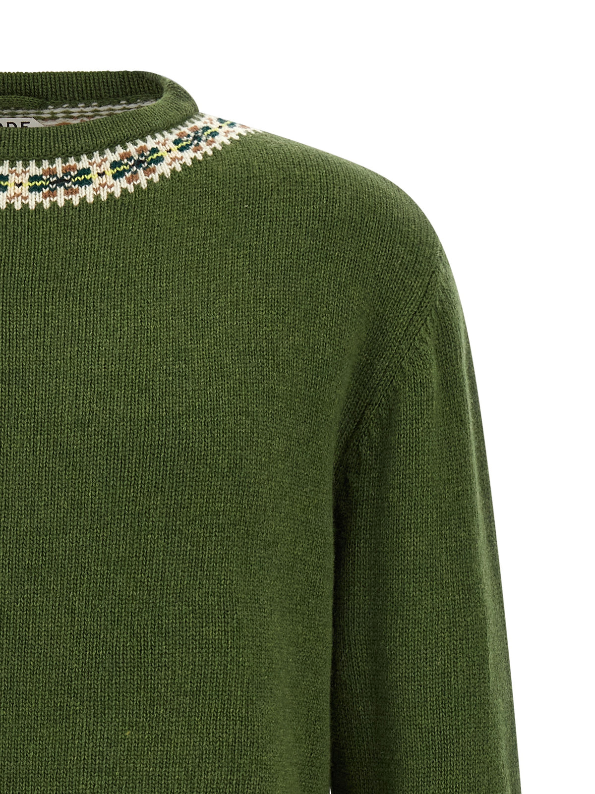 BODE Zweifarbige Strickjacke aus reiner Schurwolle