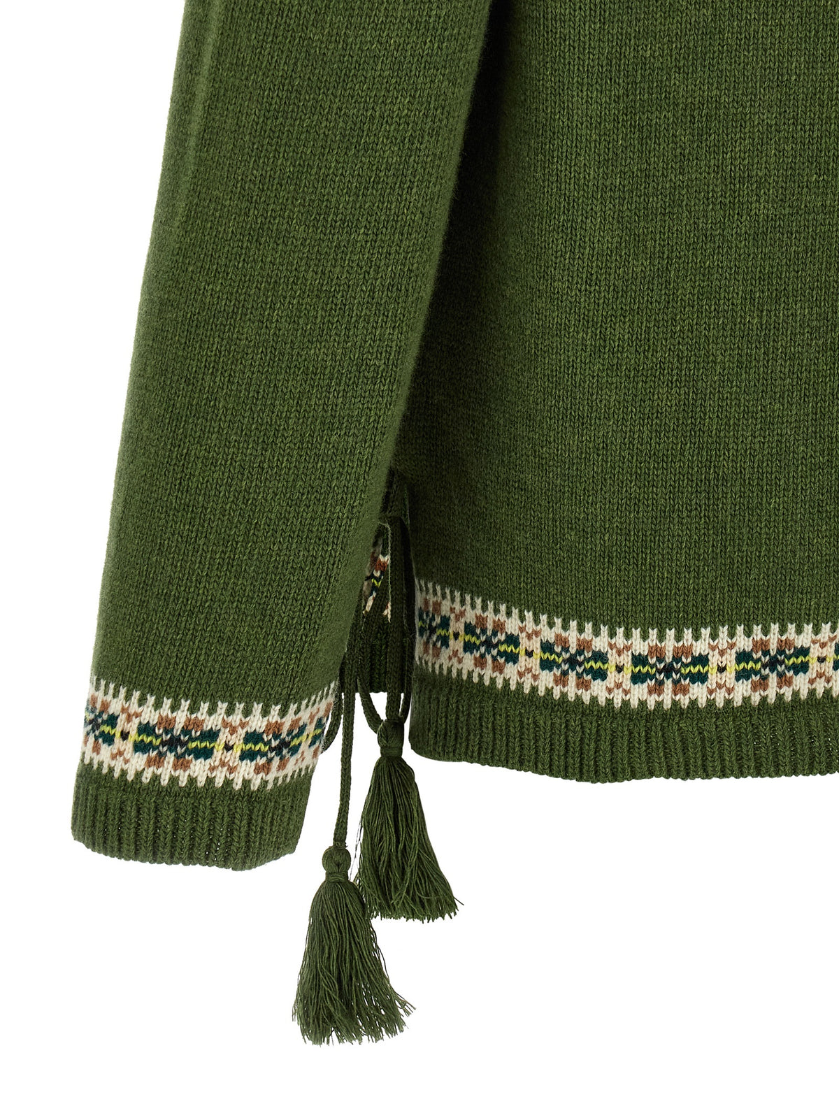 BODE Zweifarbige Strickjacke aus reiner Schurwolle