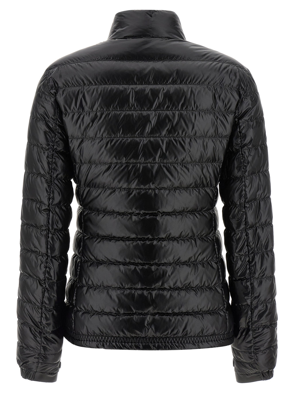 Moncler Grenoble Schwarze Polyamid-Jacke in voller Länge