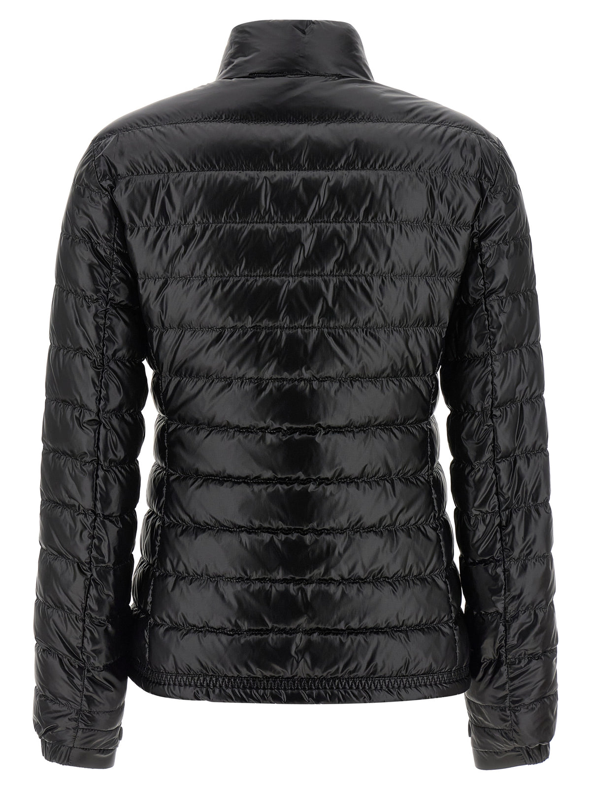 Moncler Grenoble Schwarze Polyamid-Jacke in voller Länge