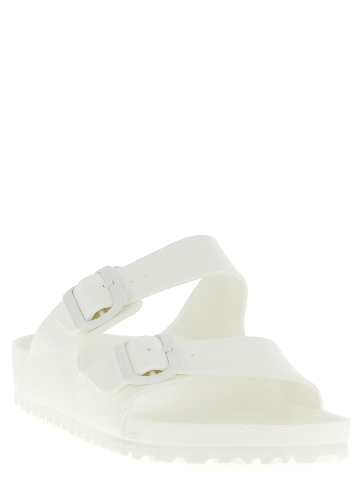 Birkenstock Weiße Synthetik-Slipper