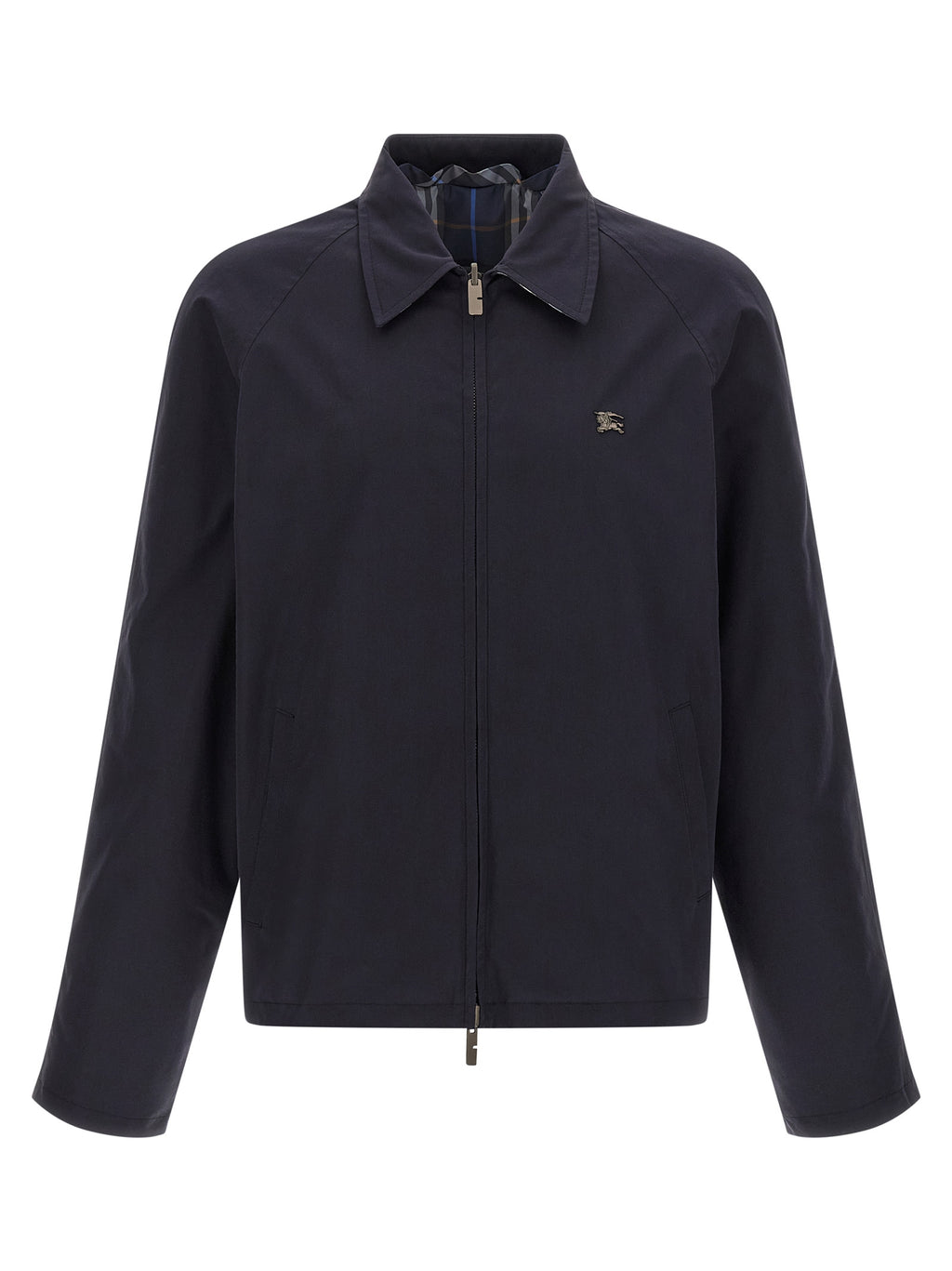 Burberry Blaue Baumwolljacke in voller Länge