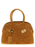 Ferragamo Beige Ziegenleder Handtasche