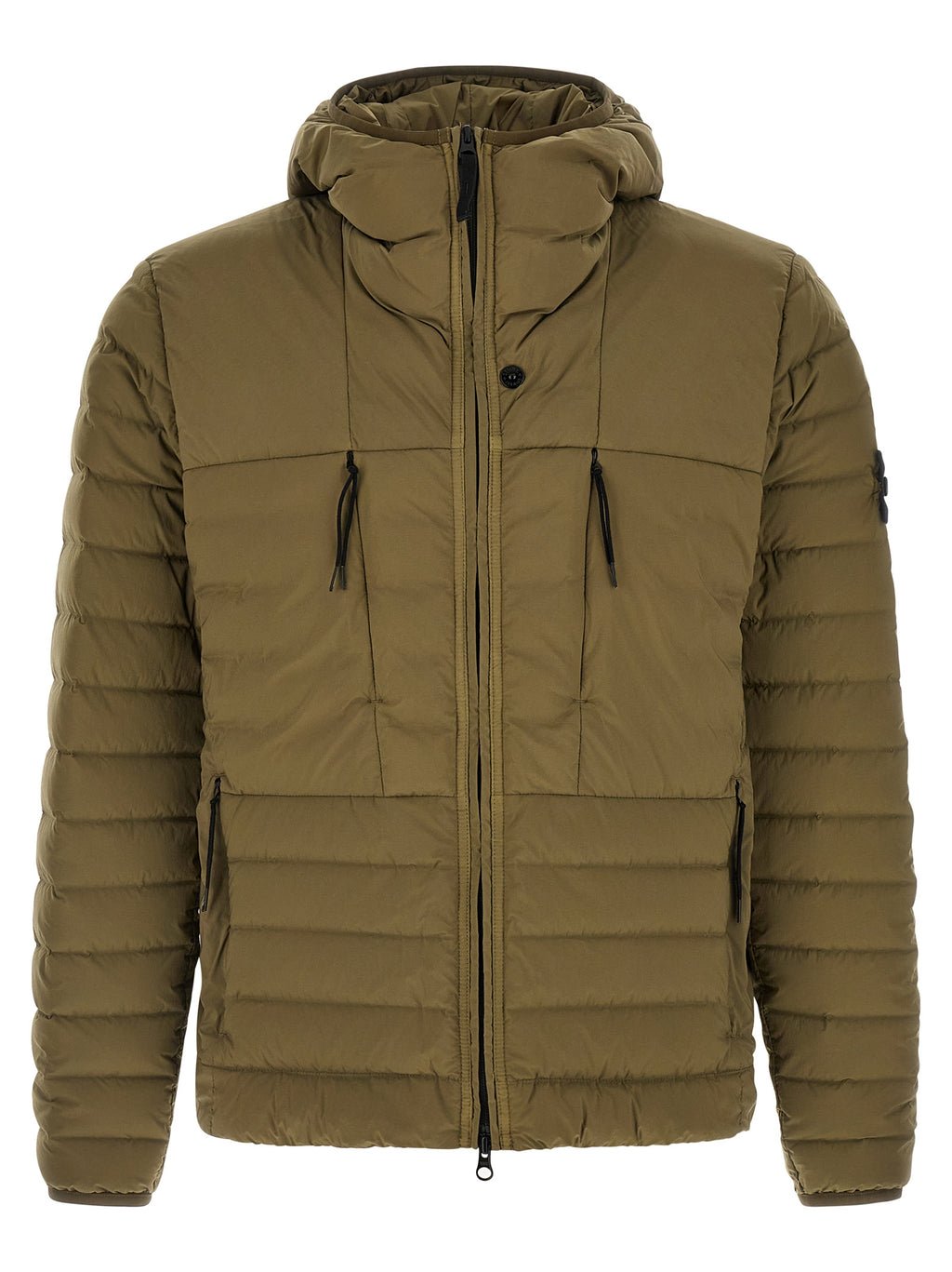 Stone Island Zweifarbige Polyamid-Steppjacke in voller Länge