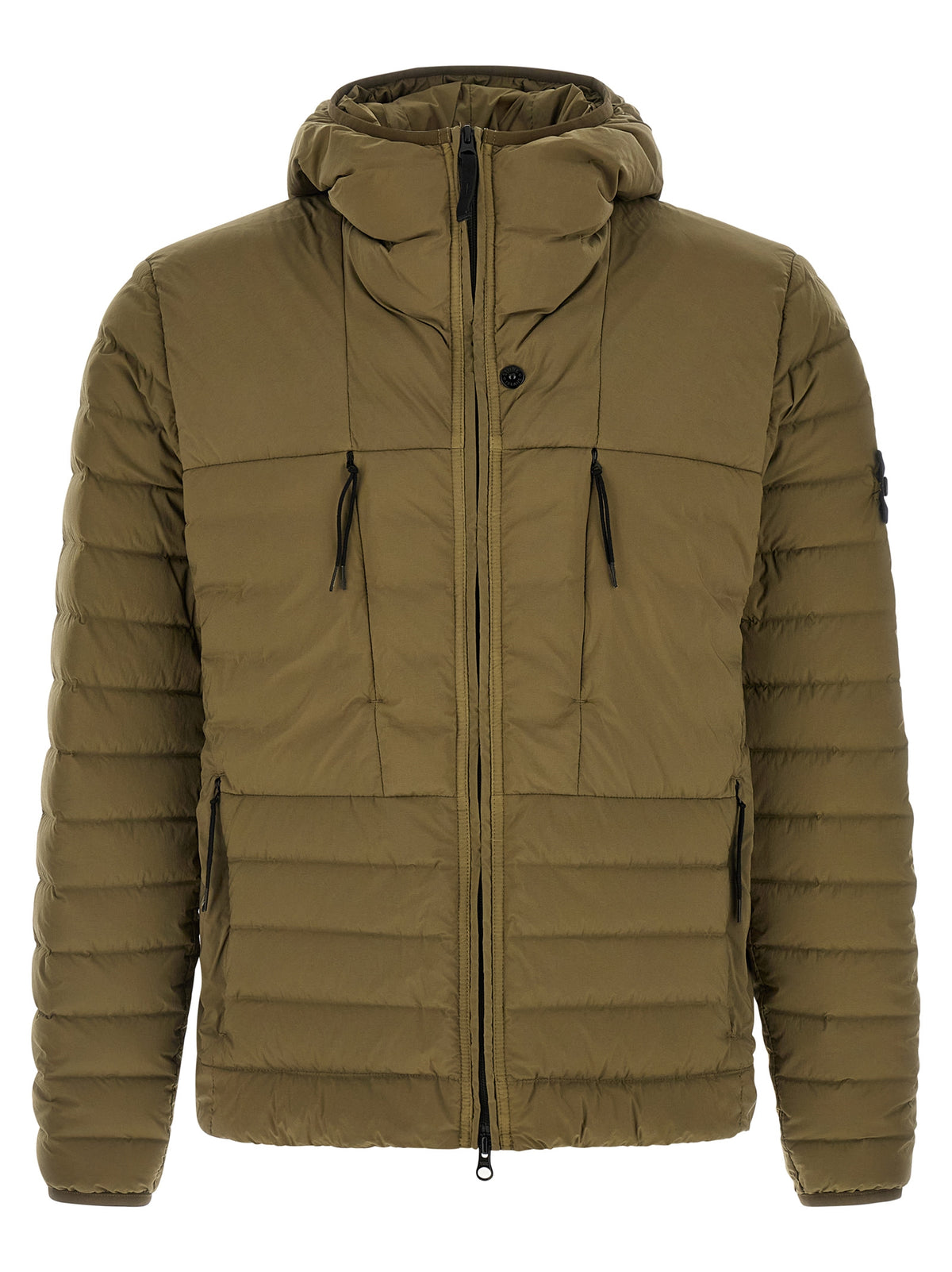 Stone Island Zweifarbige Polyamid-Steppjacke in voller Länge