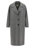 'S Max Mara Grauer Wollmantel aus reiner Schurwolle