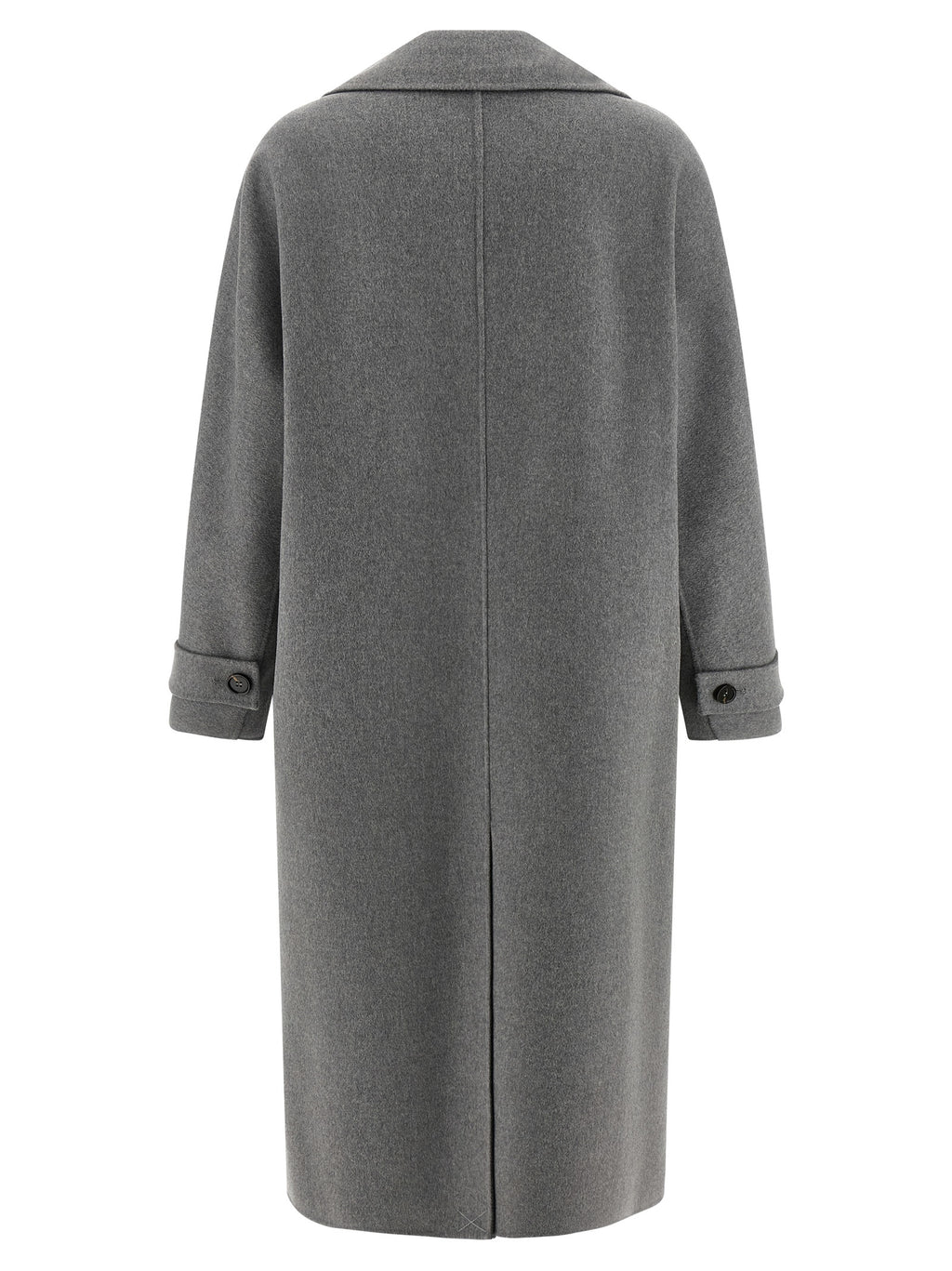 'S Max Mara Grauer Wollmantel aus reiner Schurwolle