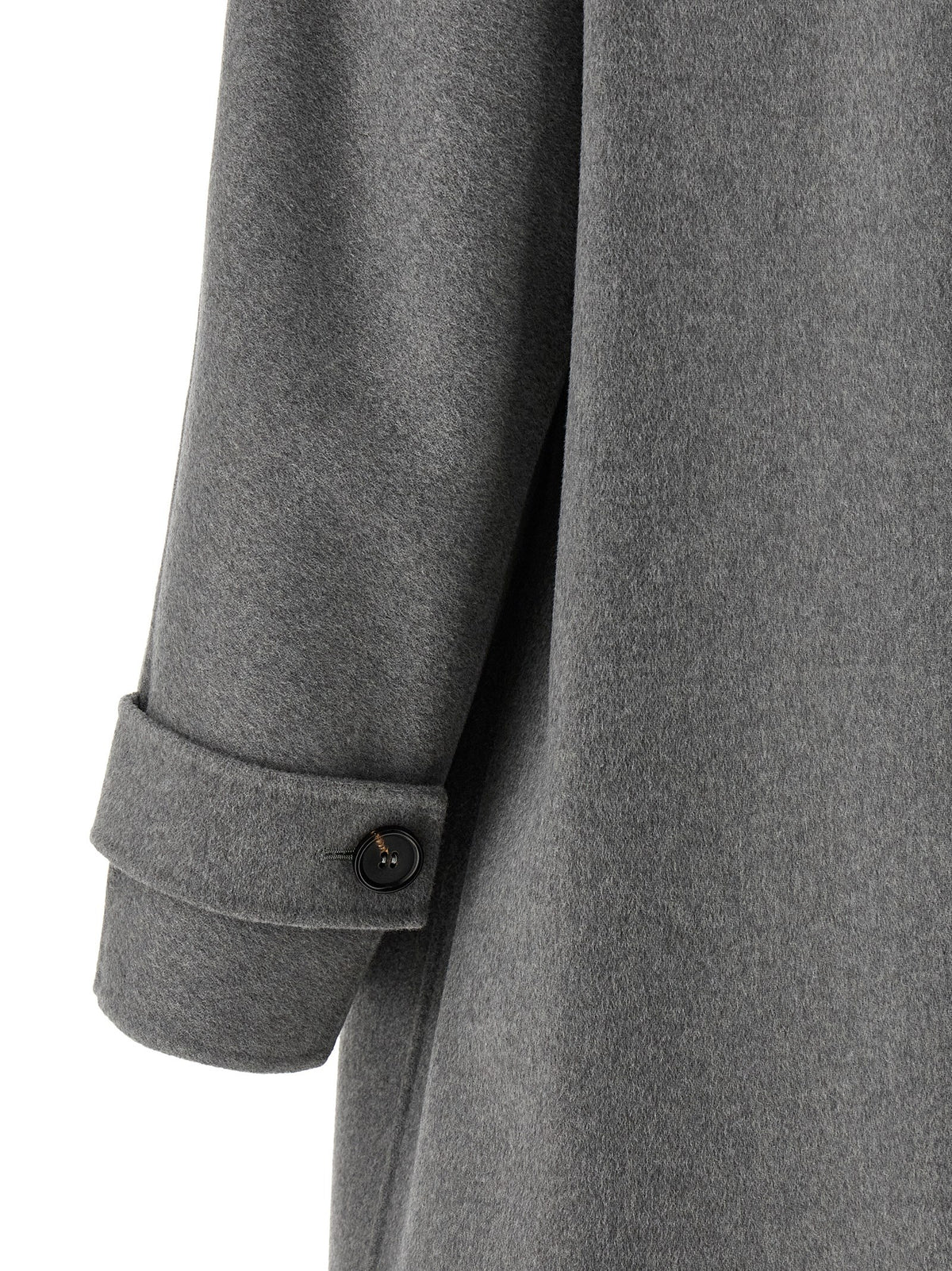 'S Max Mara Grauer Wollmantel aus reiner Schurwolle