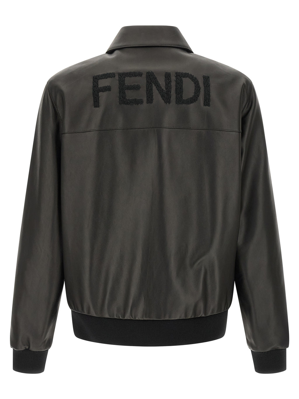 Fendi Schwarze Lammlederjacke