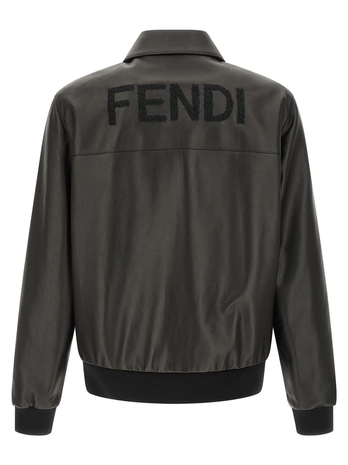 Fendi Schwarze Lammlederjacke