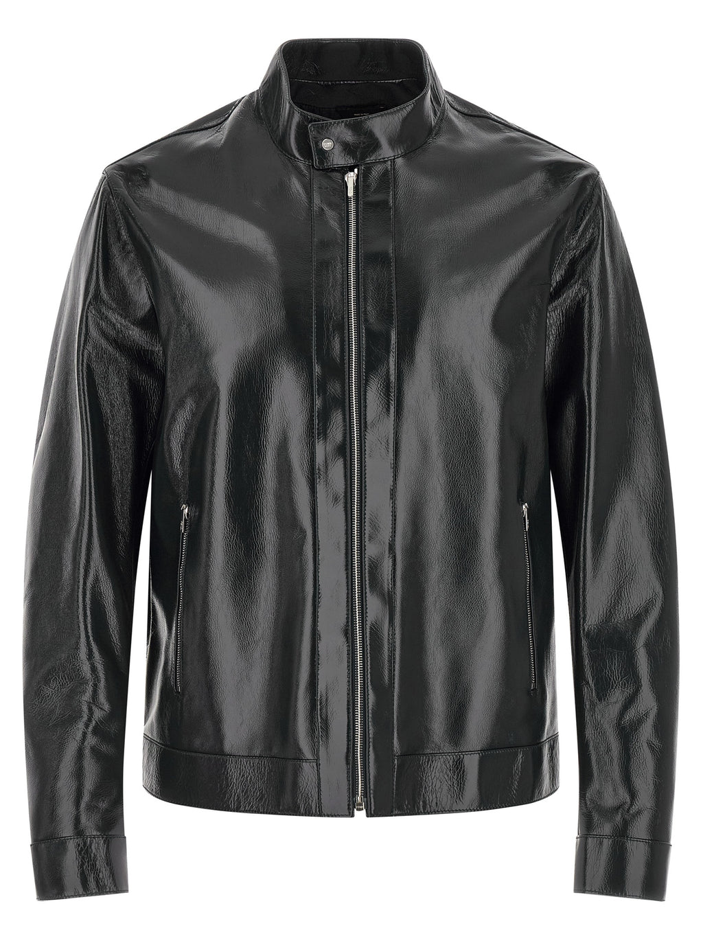 Fendi Blaue Lederjacke