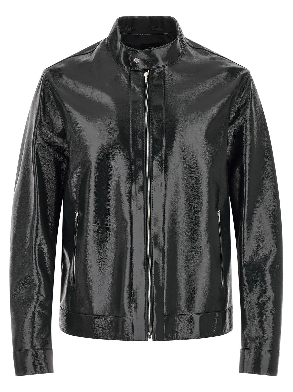 Fendi Blaue Lederjacke