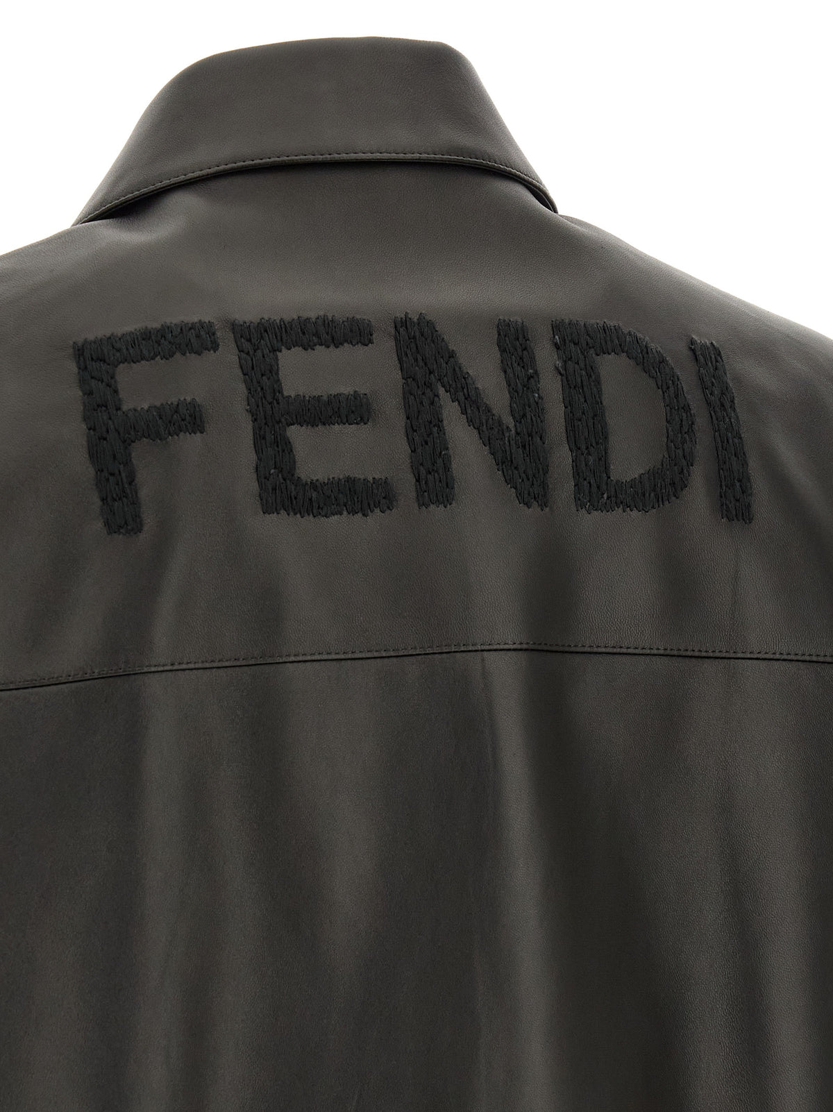 Fendi Schwarze Lammlederjacke