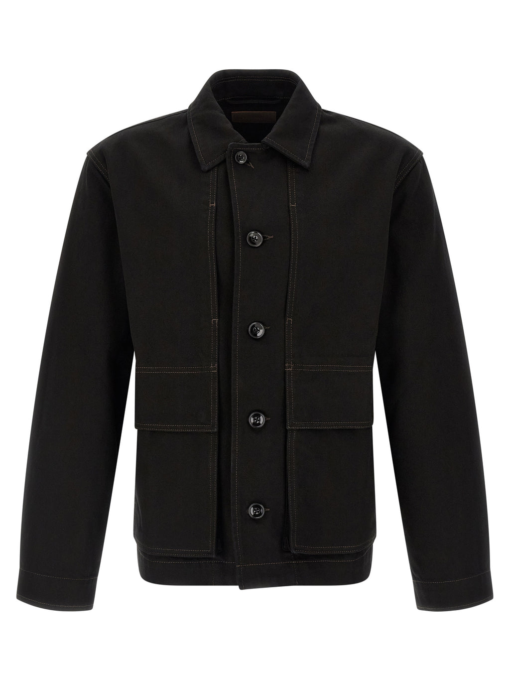 Lemaire Schwarze Baumwoll-Denimjacke