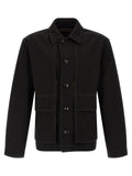 Lemaire Schwarze Baumwoll-Denimjacke