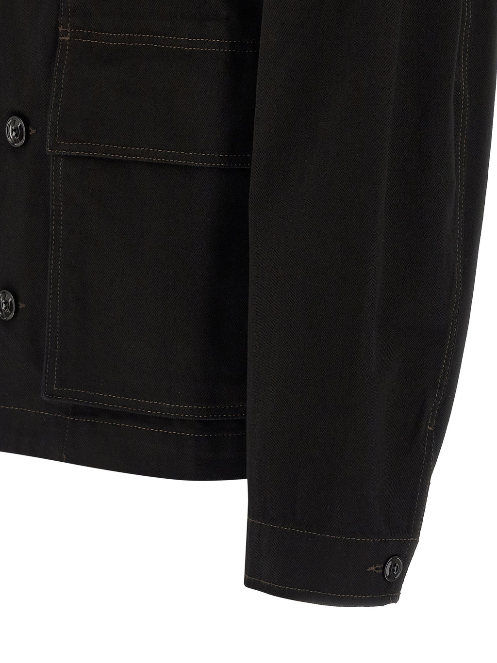 Lemaire Schwarze Baumwoll-Denimjacke
