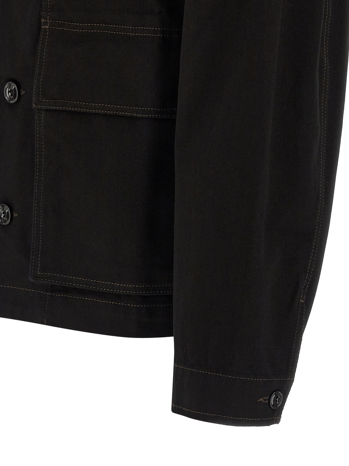 Lemaire Schwarze Baumwoll-Denimjacke