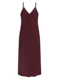 Norma Kamali Midi-Kleid aus Polyester in Bordeaux