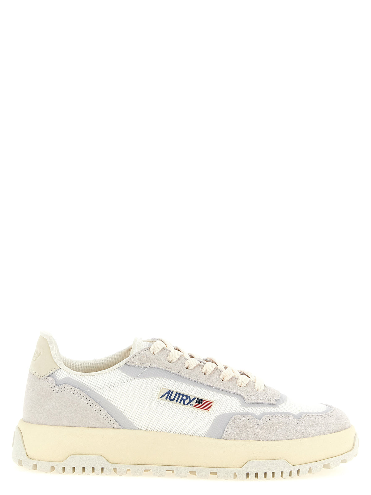 Autry Graue Low-Top-Sneaker aus Baumwolle