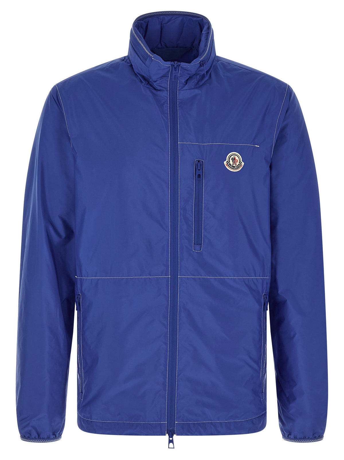 Moncler Blaue Shell-Jacke aus Polyamid