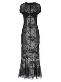 The Attico Schwarzes Baumwoll-Midikleid