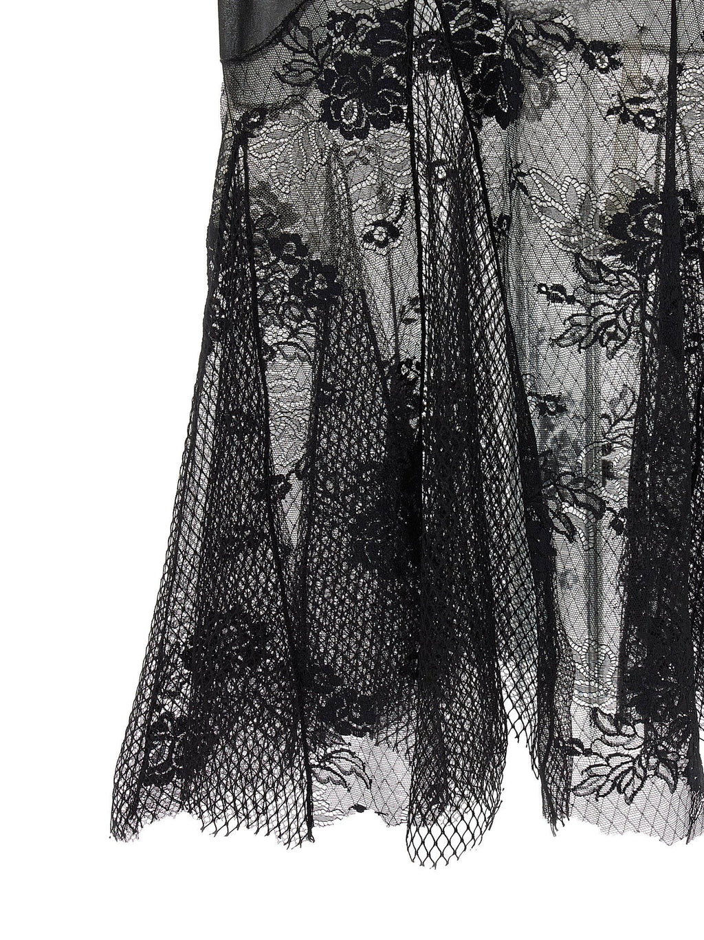 The Attico Schwarzes Baumwoll-Midikleid