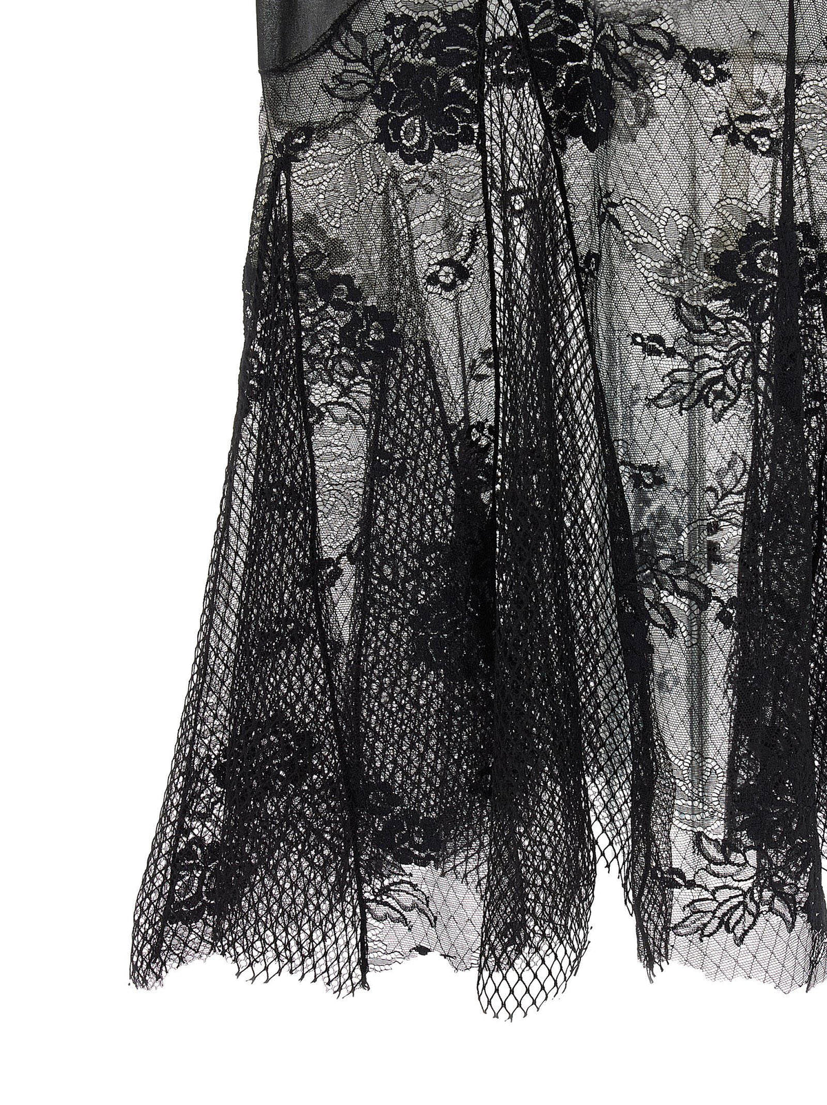 The Attico Schwarzes Baumwoll-Midikleid