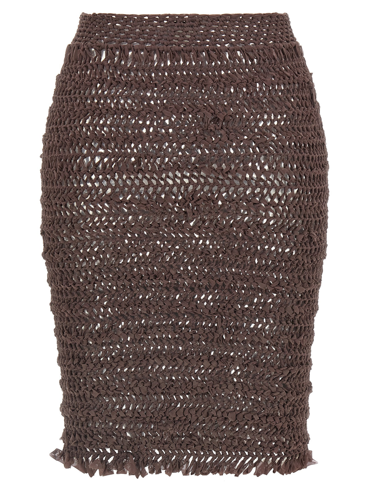 ALLIS Brauner Midirock aus Polyester