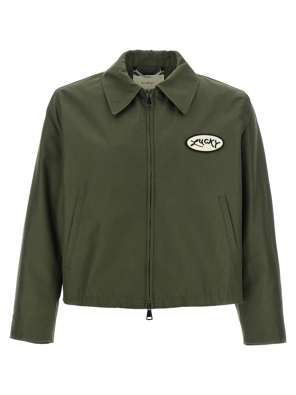 SECOND/LAYER Bicolor-Polyester-Bomberjacke