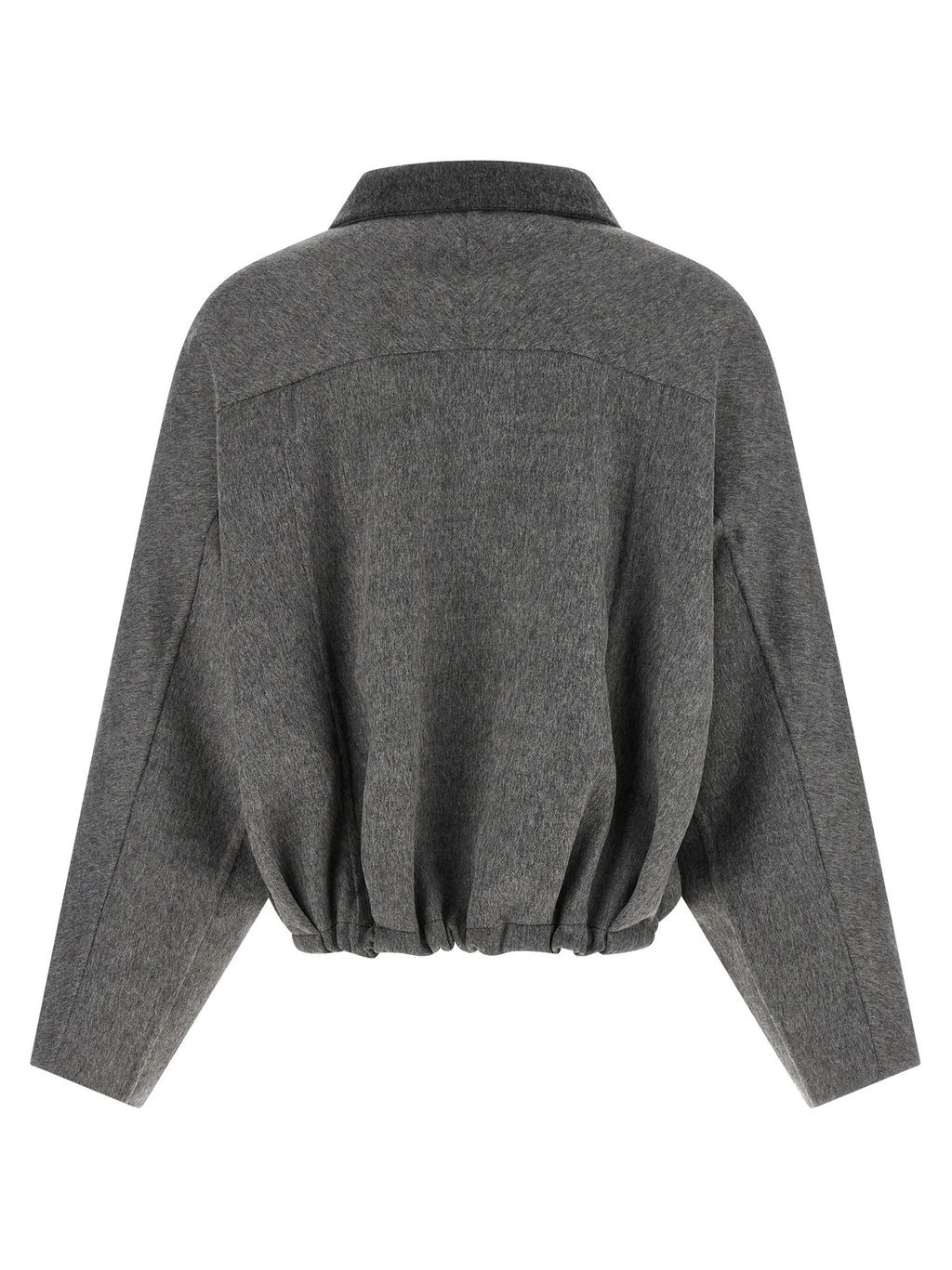 Brunello Cucinelli Grauer Virgin Wool Maxikleid